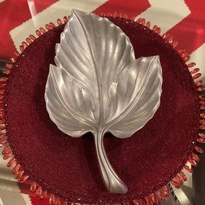 New pewter leaf dish